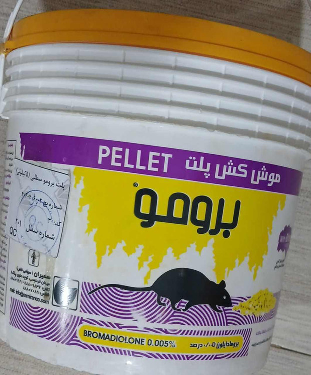 موش کش پلت سطلی 5 کیلویی پلت برومو مرگ موش